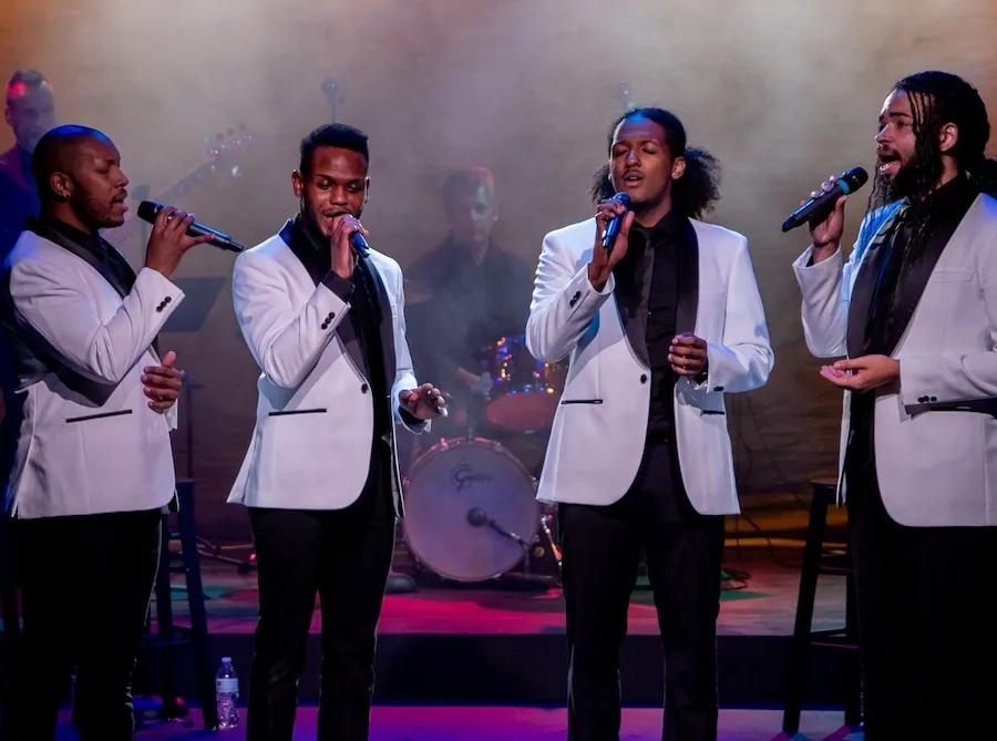 singing group performing