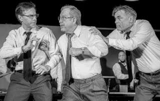 angry actors on stage