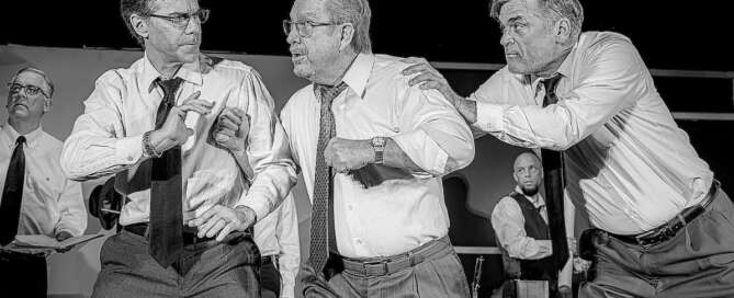 angry actors on stage