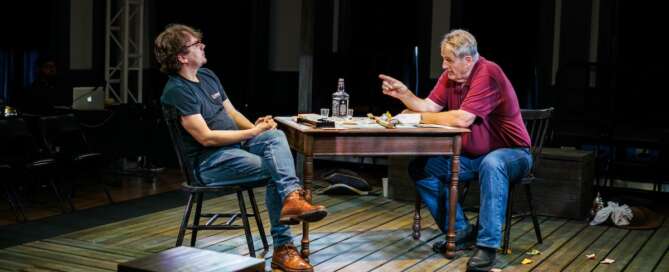 actors rehearsing a scened