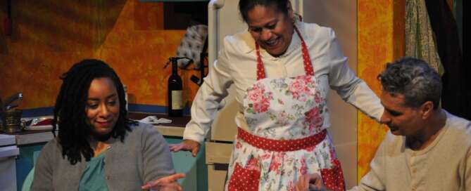 actors on stage in a play