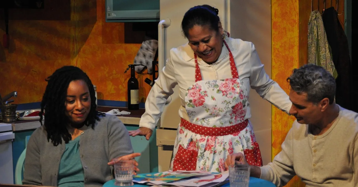 Loss, language barriers and telenovelas 1 actors on stage in a play