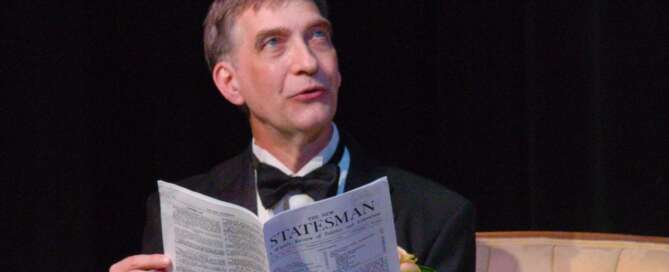 actor onstage in a play