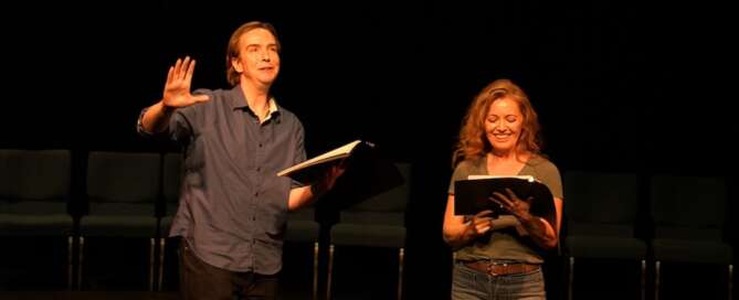 actors onstage in a play