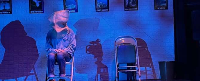 actor onstage in a play