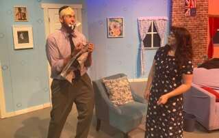 actors onstage in a play