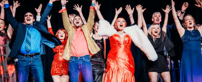 actors onstage in a play