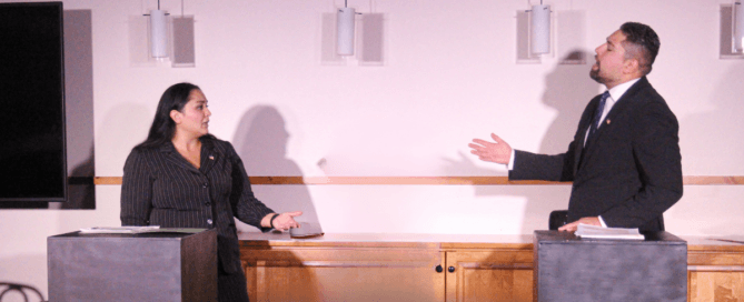 actors onstage in a play