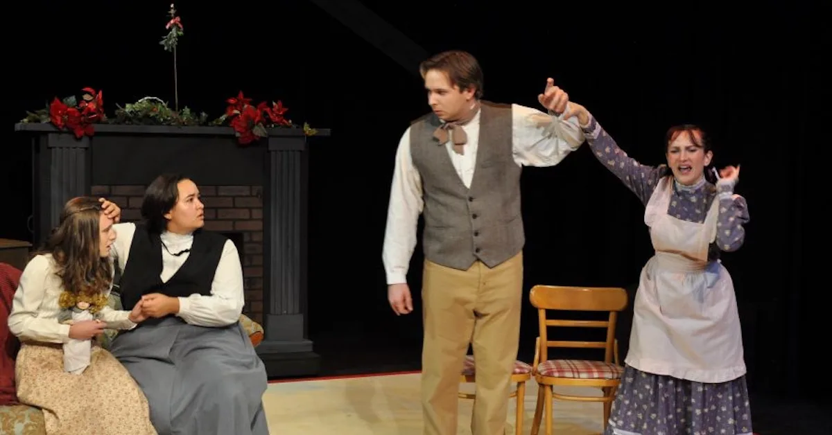actors onstage in a play