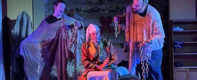 actors onstage in a play