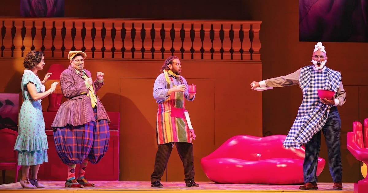 actors onstage in an opera