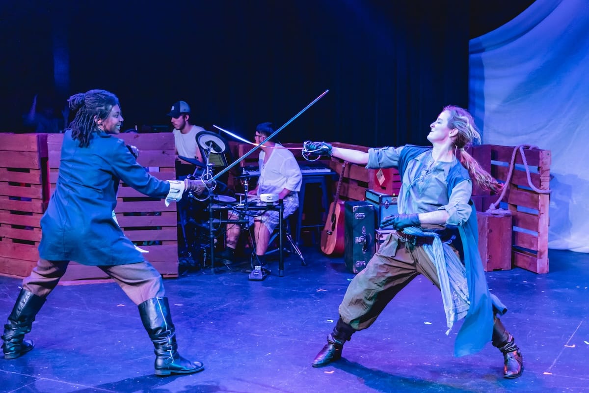 actors onstage in a play
