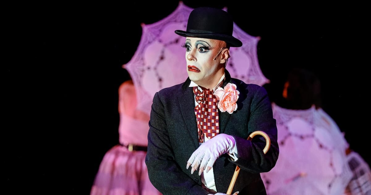 actor onstage in a musical