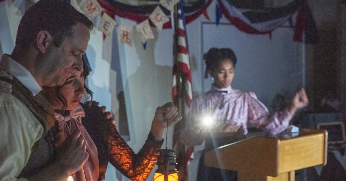 actors onstage in a play