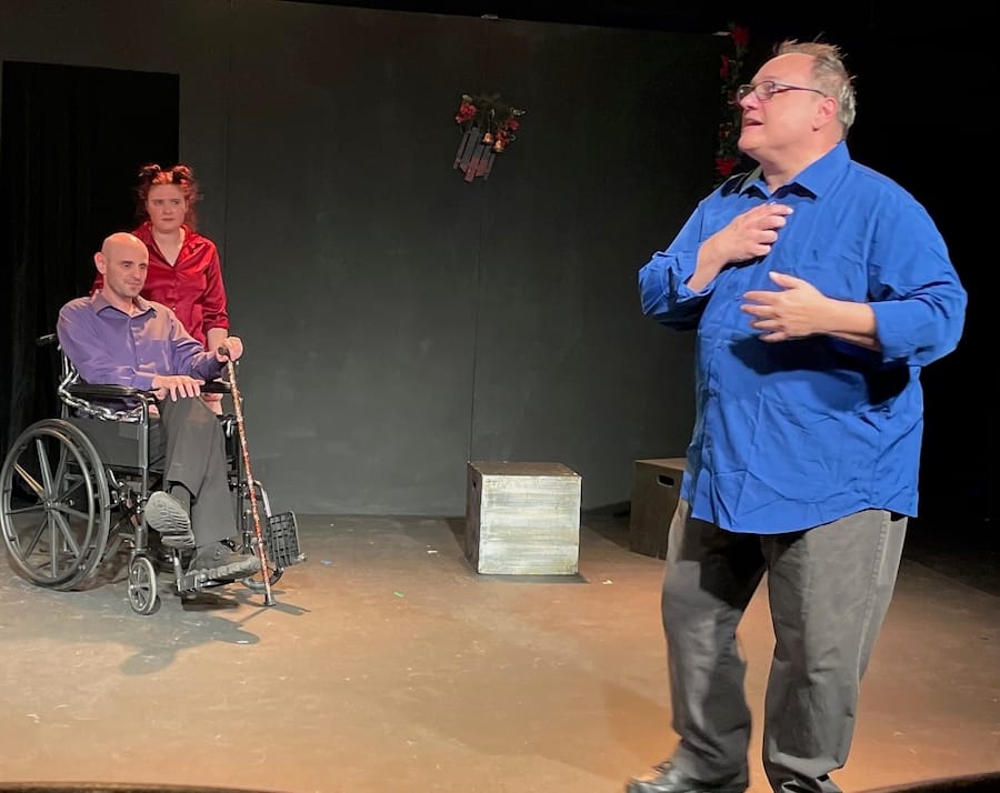 actors onstage in a play 