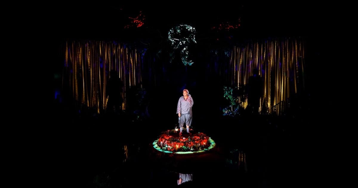 actor onstage in a play