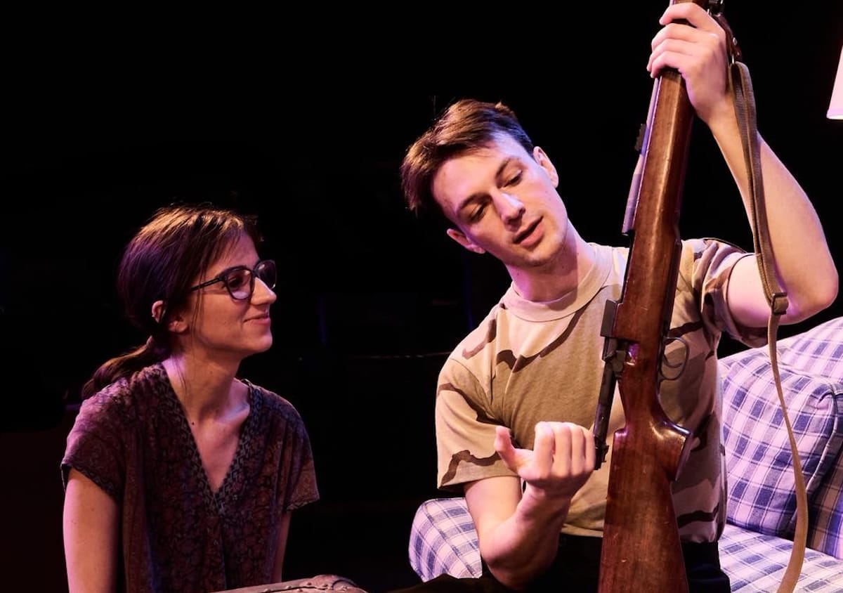 Yiddish3 actors onstage in a play