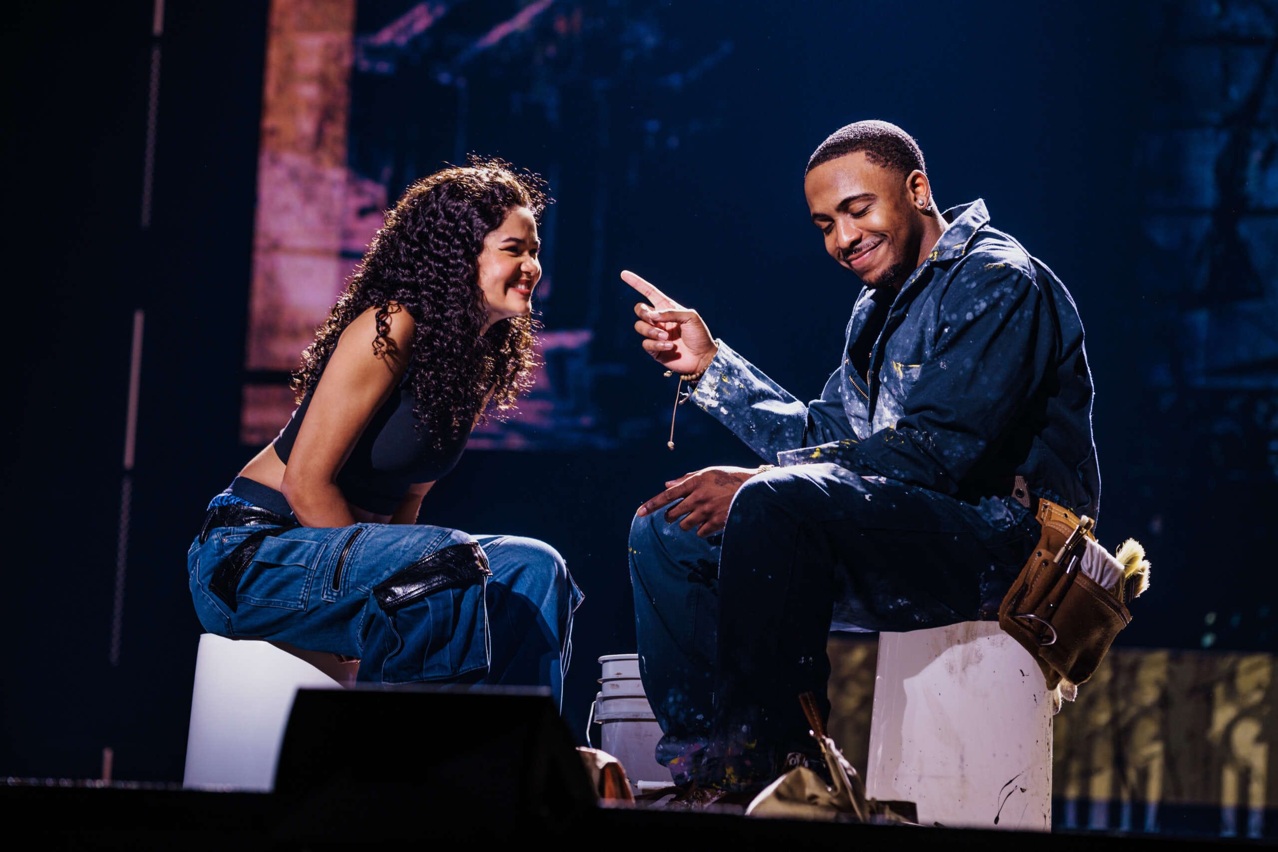 19. Maya Drake as Ali and JonAvery Worrell as Knuck in the North American Tour of Alicia Keys Hells Kitchen. Photo by Marc J Franklin scaled