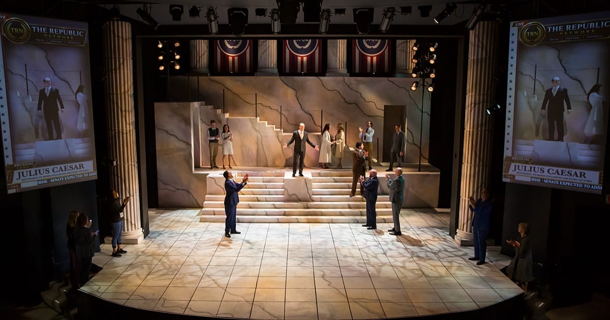 actors onstage in a play 