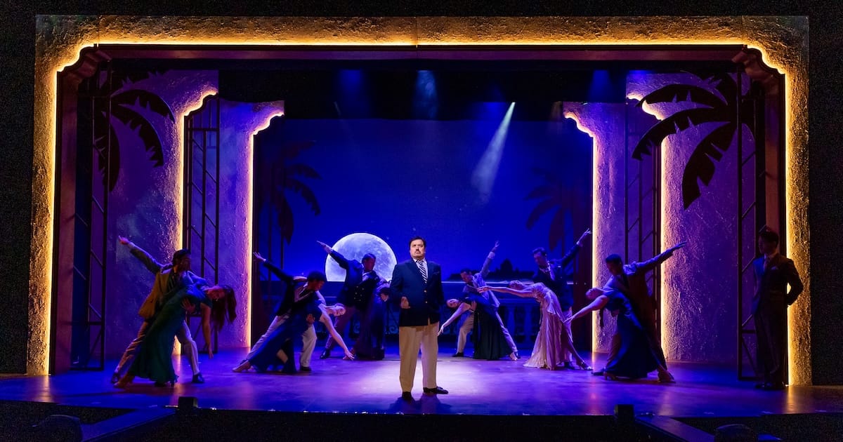Elaborate dance scene in a musical
