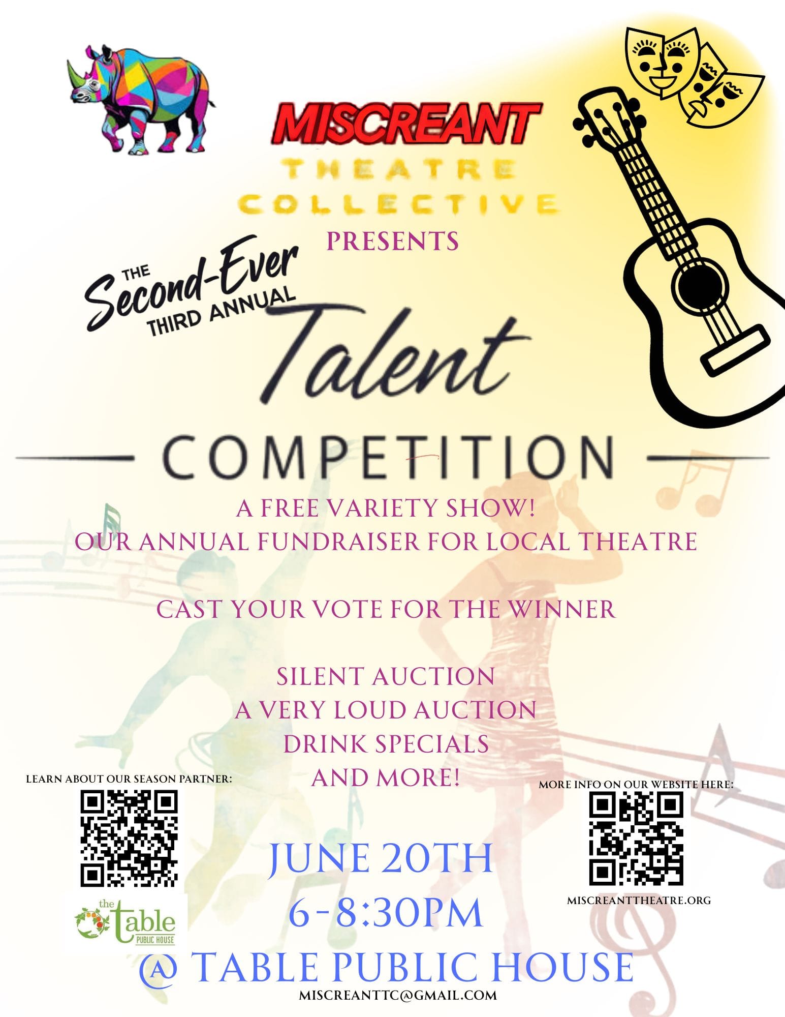 The 2nd Ever Third Annual Miscreant Talent Competition (Now Egg-Free and Gluten Free) 1 Egg Free Poster