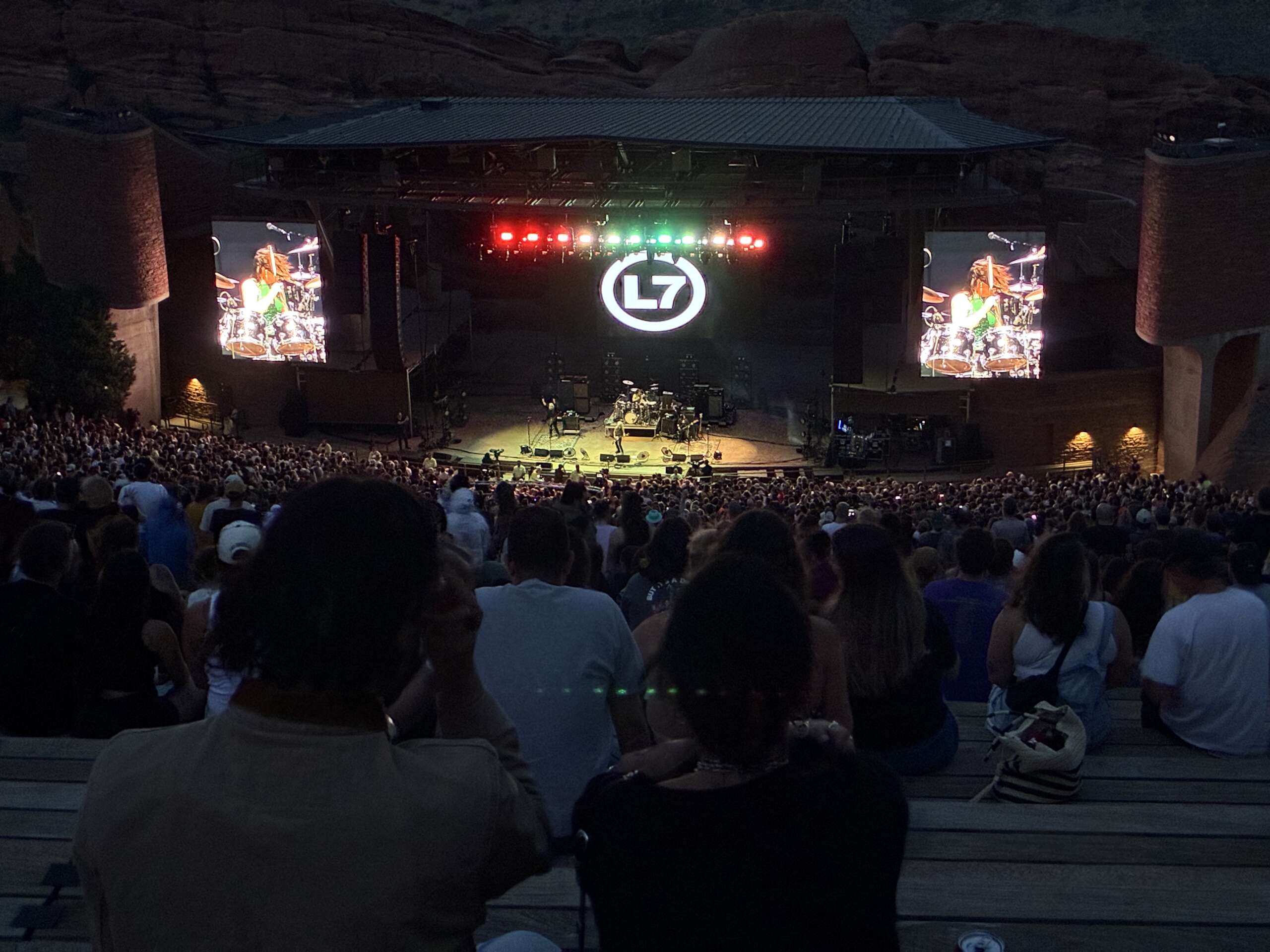 Band plays at Red Rocks.
