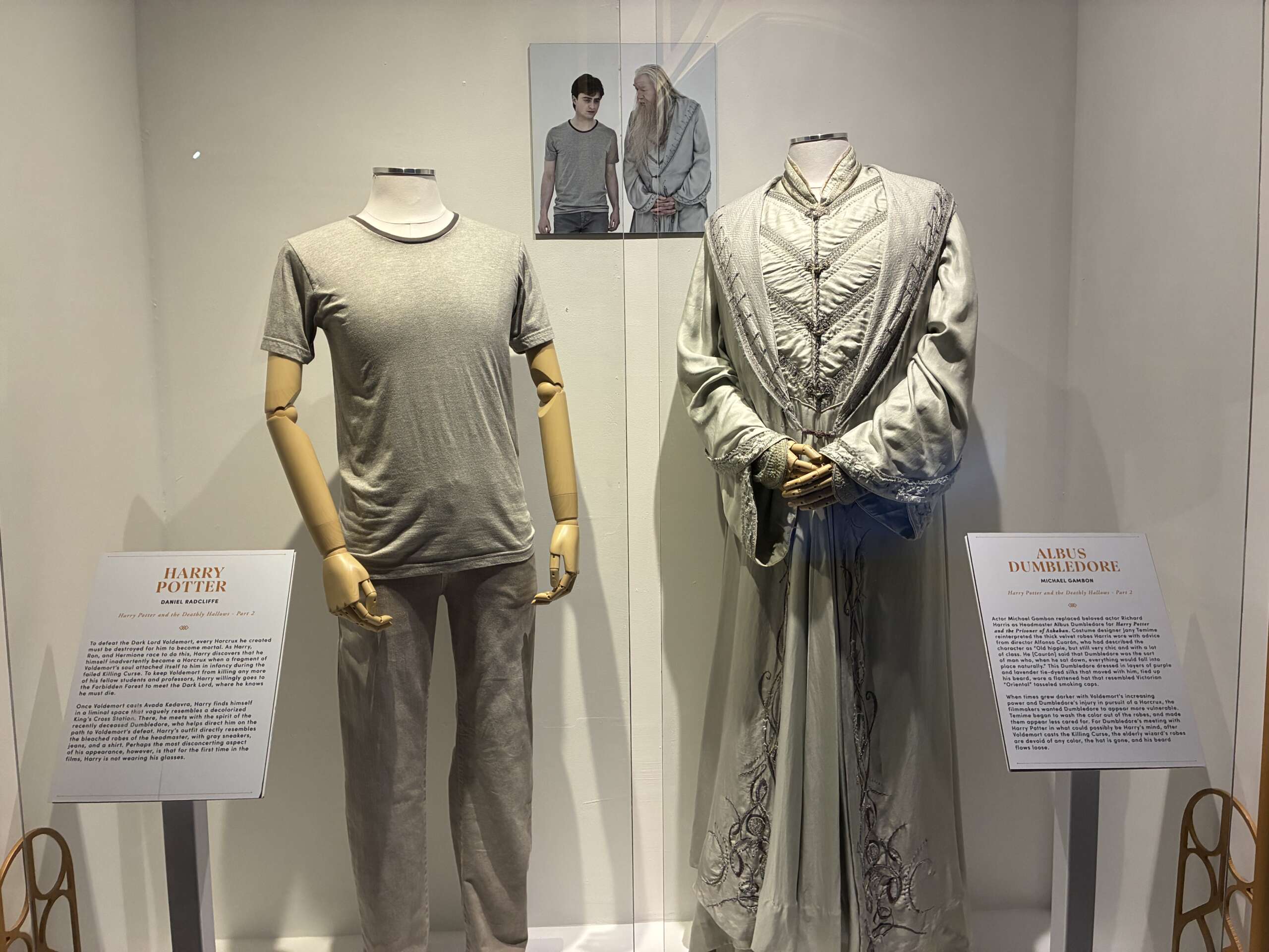 Two costumes from the Harry Potter films