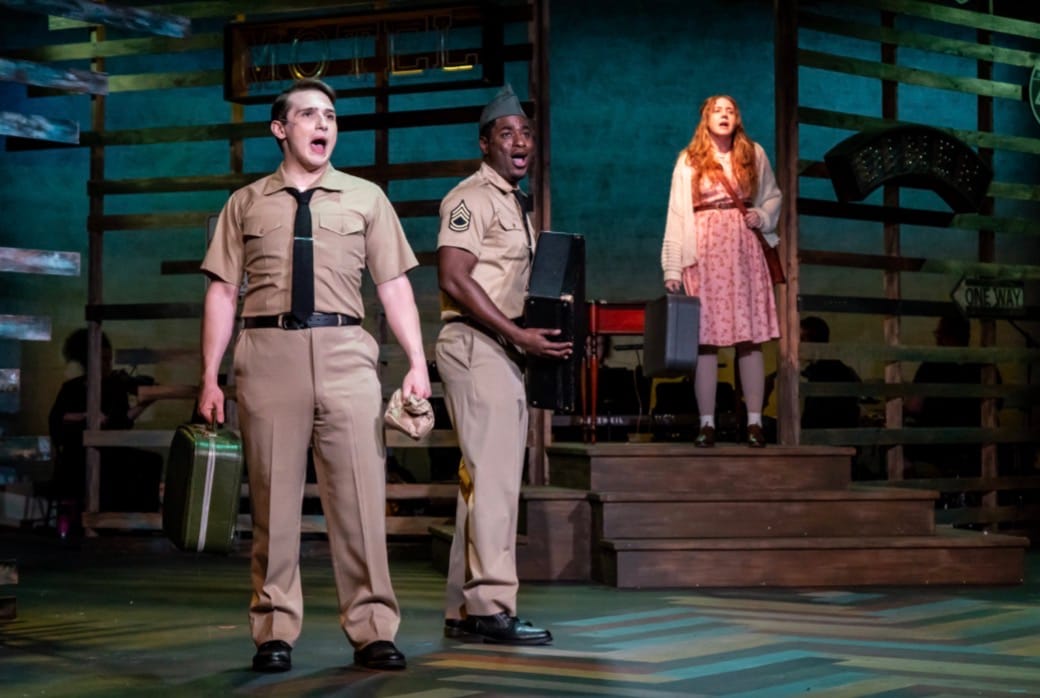 'Violet' is a well-produced staging of an odd musical 4 Three people sing together