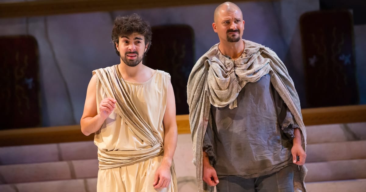 ‘Friends/Romans/Countrymen’ loses sight of its outsiders 1 Two men in Roman garments