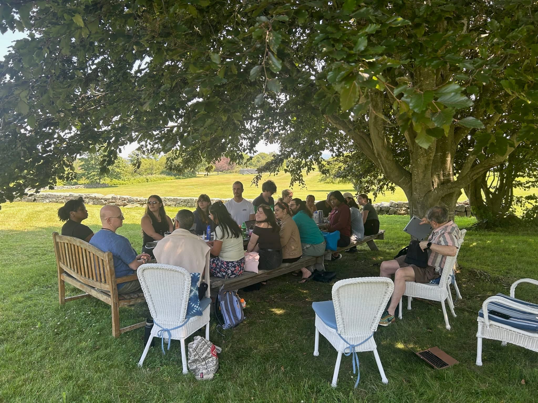 What I learned at the National Critics Institute 3 People sit together under a tree