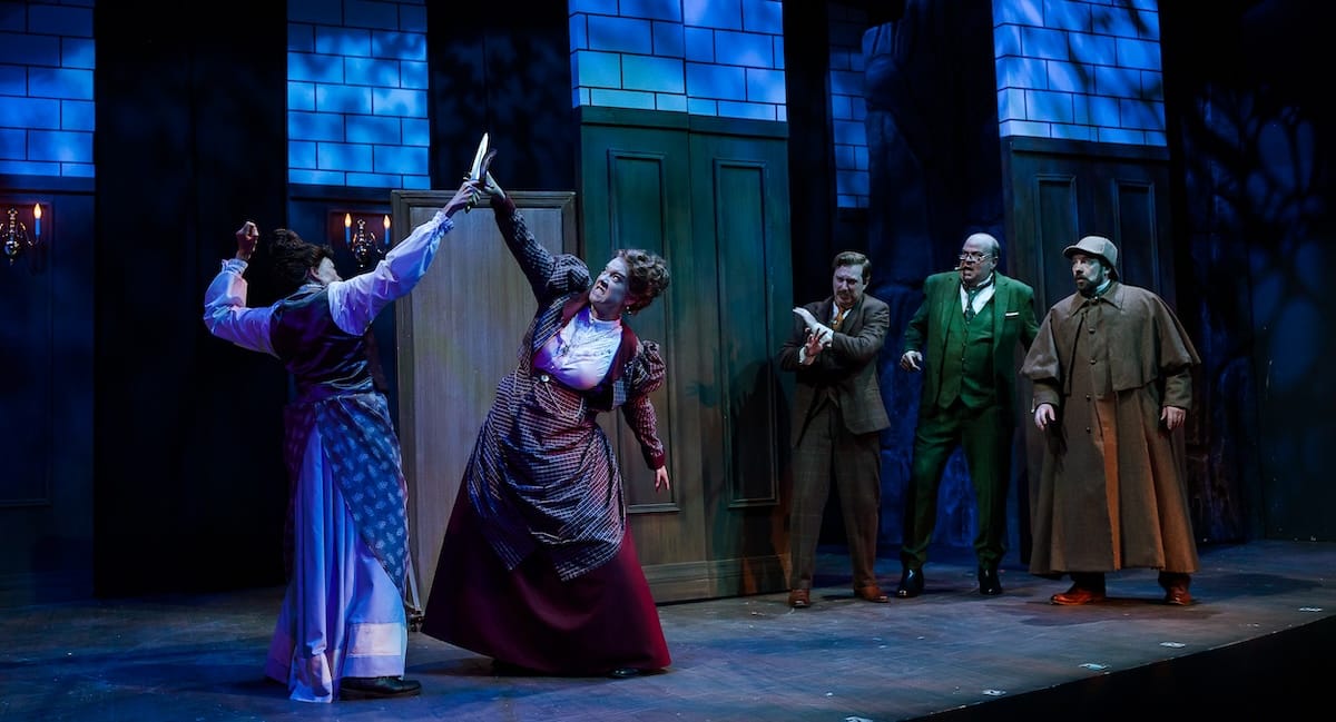 actors onstage in a play 
