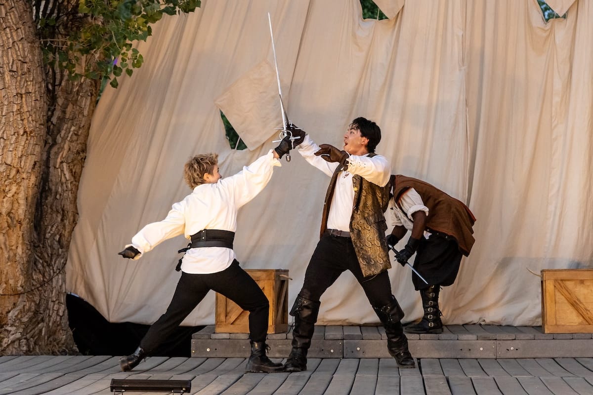 actors onstage in a play 