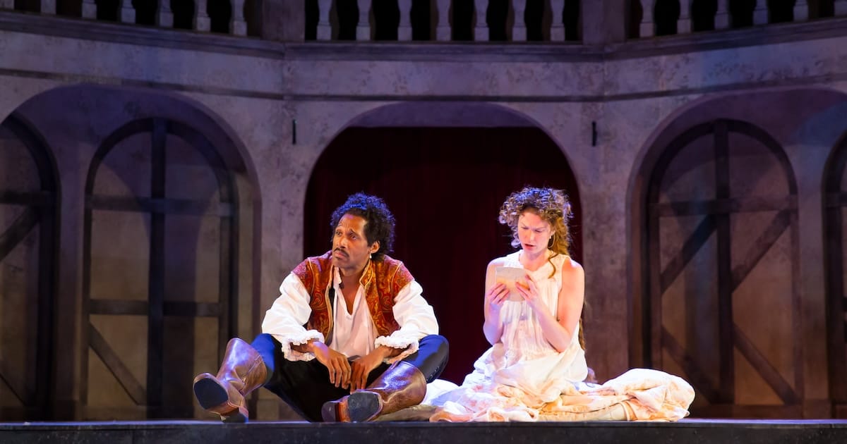 actors onstage in a play