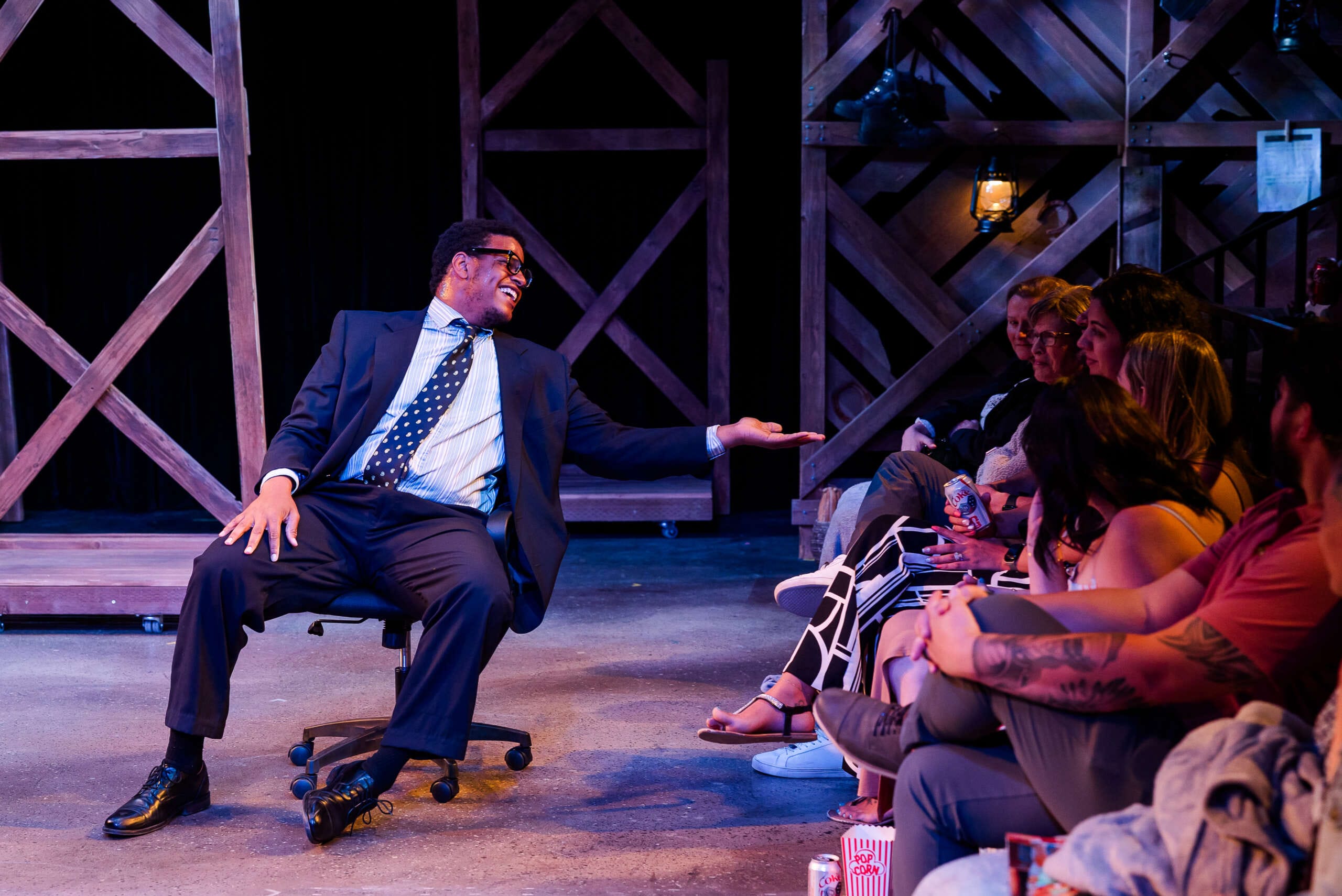 Creede Rep’s ‘Working: A Musical’ finds its strength close to home 4 Man tries to get a high five from the audience