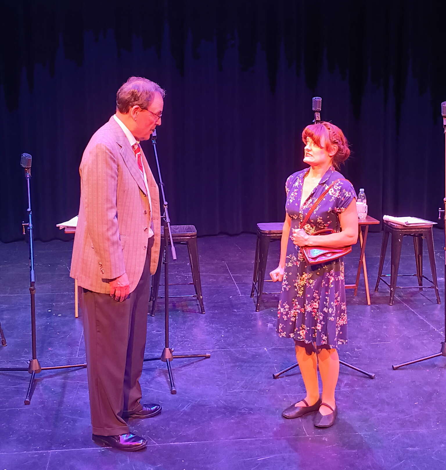 ‘The Scarlet Pimpernel’ struggles to find its frequency 4 Two people talk in front of microphones