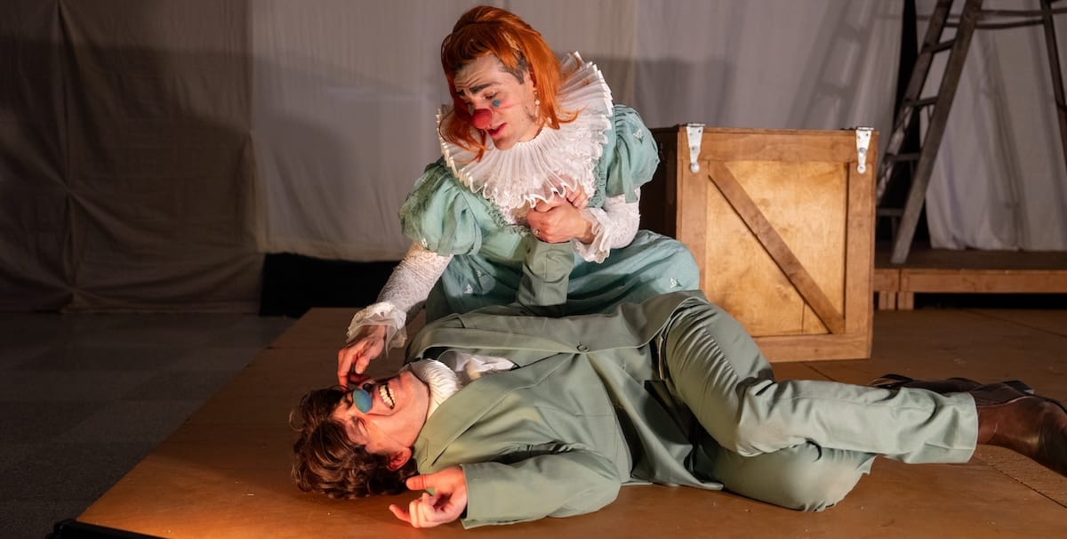 ‘The Comedy of Errors’ makes chaos look easy in Centennial 4 Two clowns act in a scene