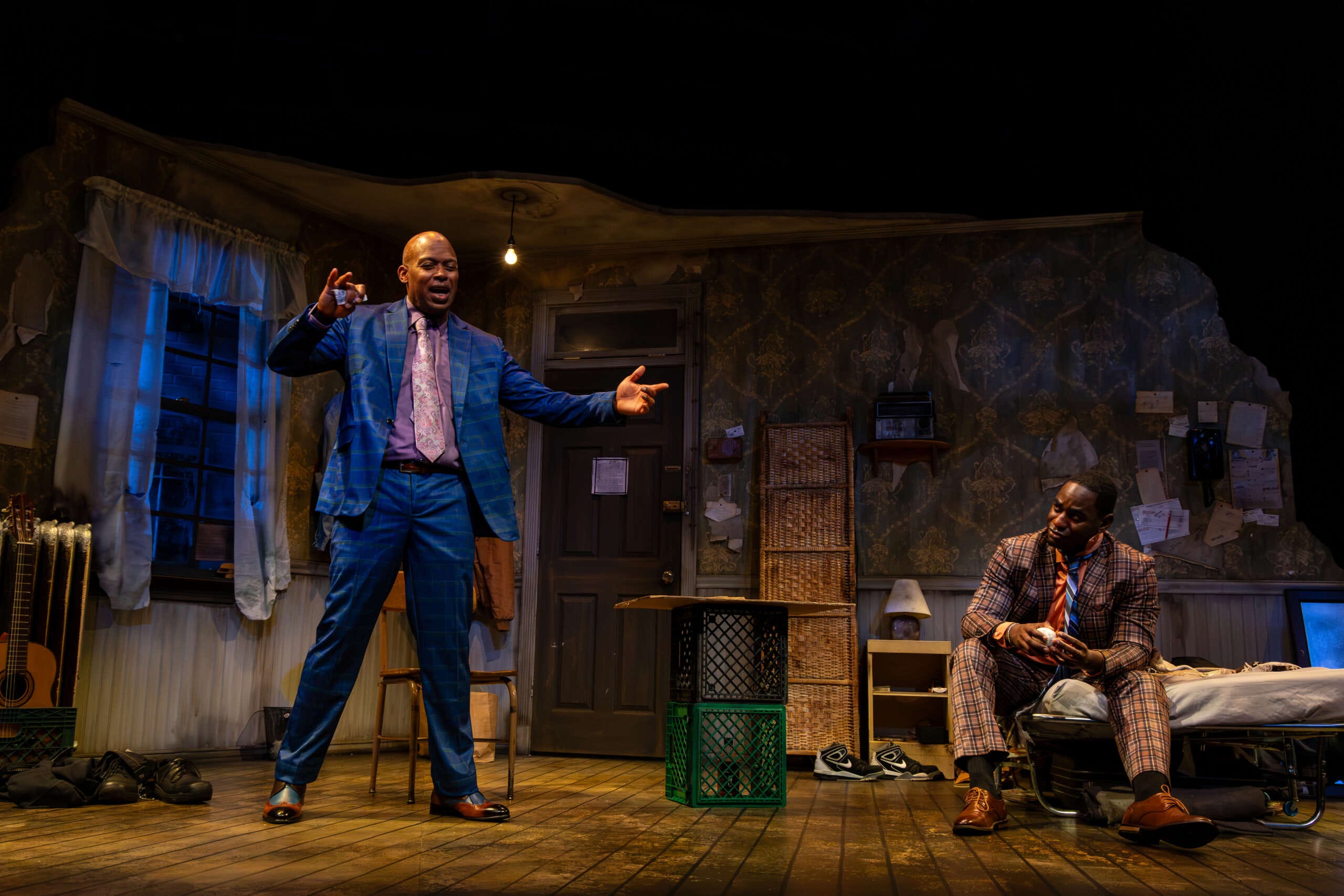 Curious Theatre reveals a winner in 'Topdog/Underdog' 2 actors onstage in a play