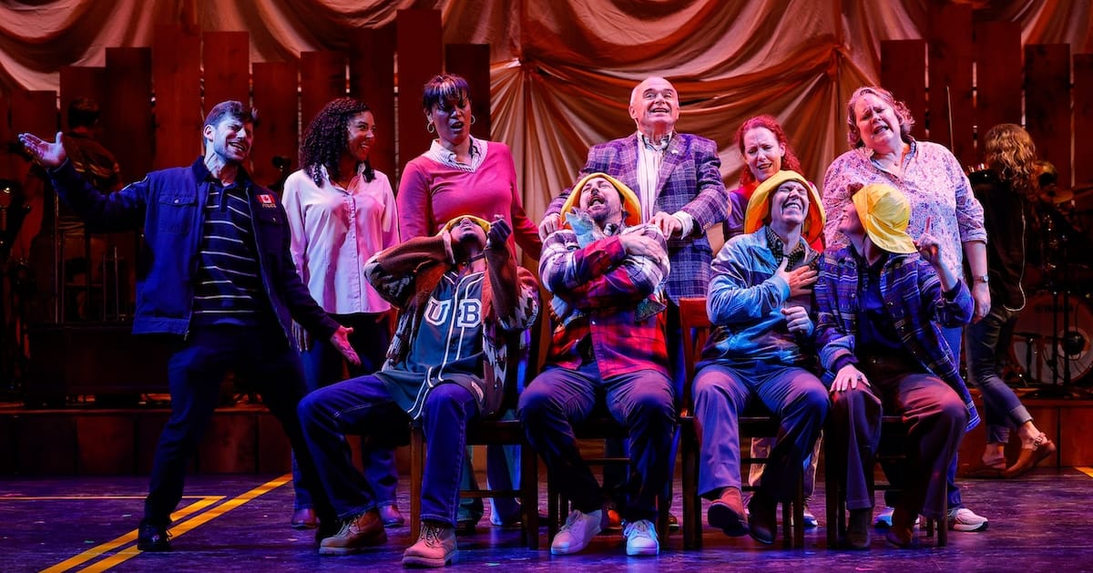 actors onstage in a musical