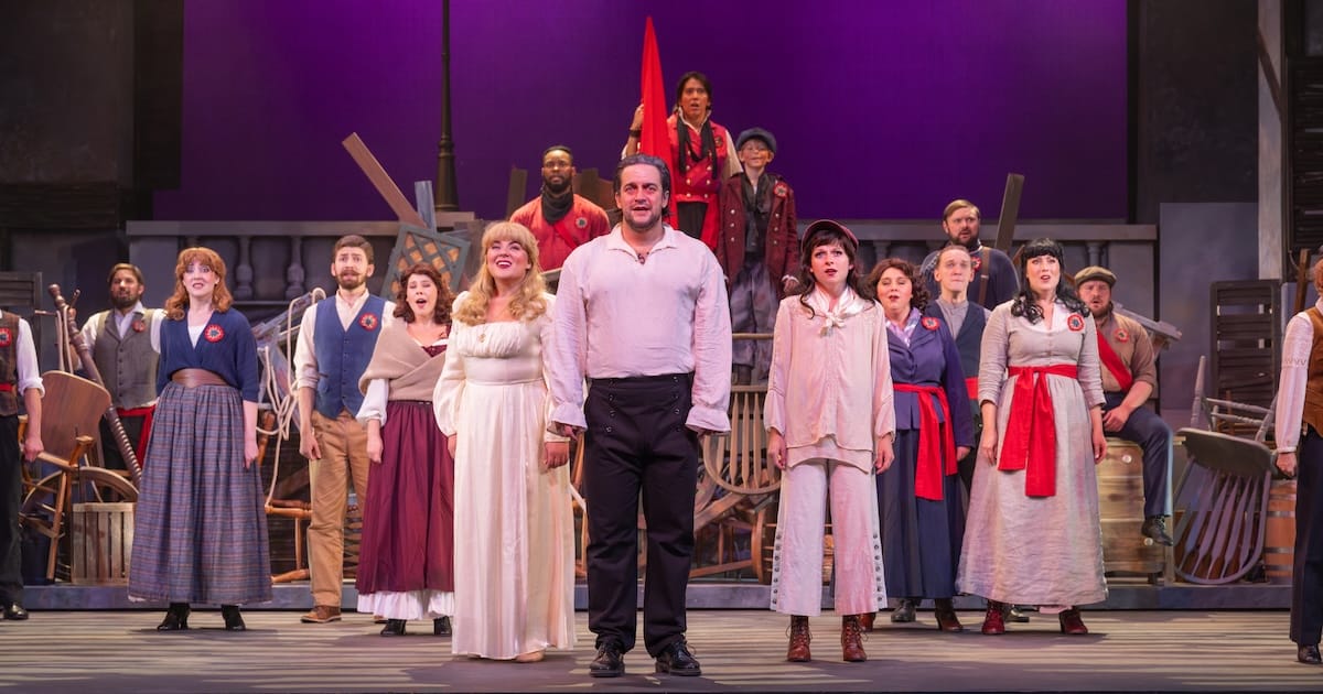 The ensemble of Candlelight Dinner Theatre's production of Les Misérables
