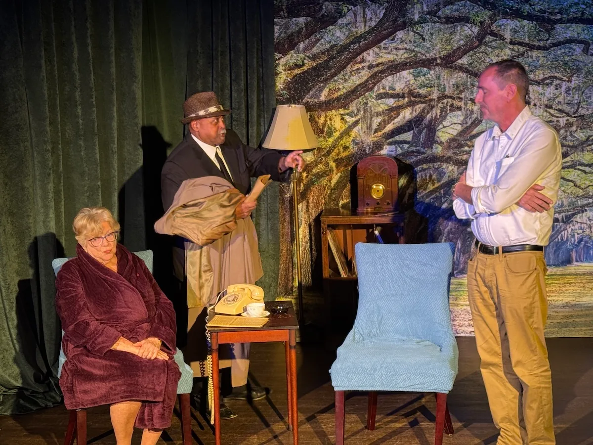 actors onstage in a play 