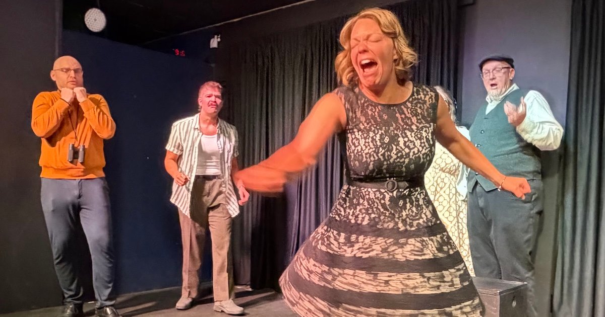 actors onstage in a play
